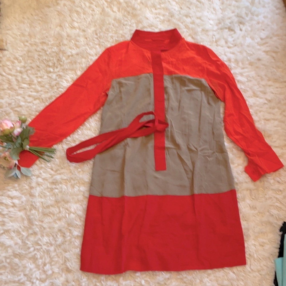 EUC color block silk Rolando Santana.